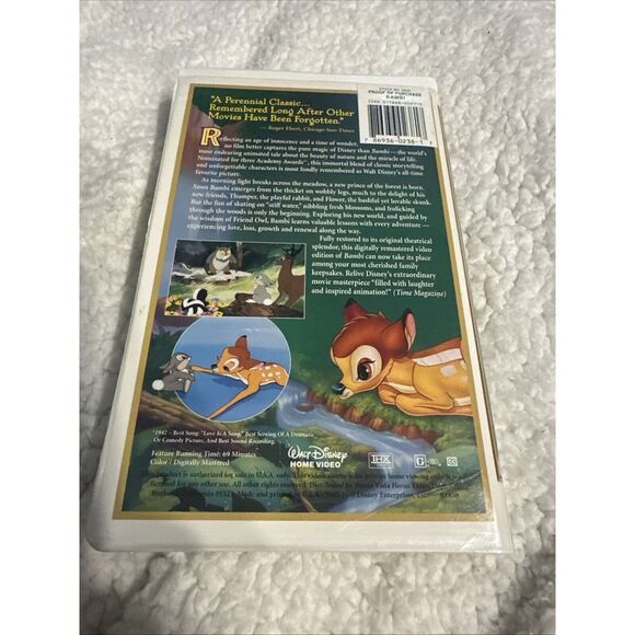 Bambi: 55th Anniversary Walt Disney's Masterpiece (VHS, Limited Edition) - Picture 2 of 3